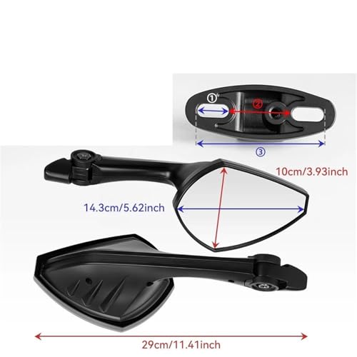Espejo retrovisor de motocicleta con soporte ajustable para CBR 6
