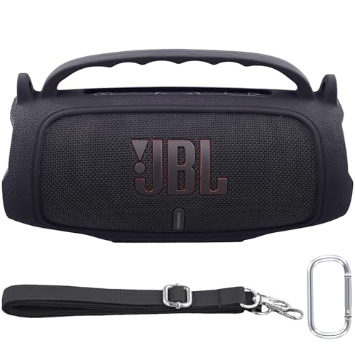 Baval Silicone Case Compatible with JBL Charge 5 Portable Waterproof Bluetooth Speaker(Black Silicone Cover)
