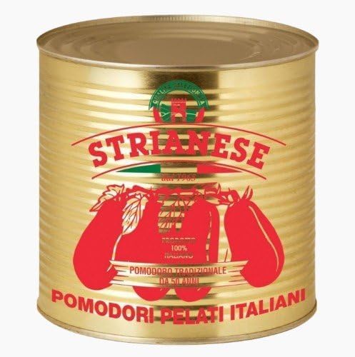 Strianese Whole Peeled Plum Tomatoes 2.5kg Case of 6 | Premium San Marzano Tomatoes Gluten & Lactose Free Vegetarian