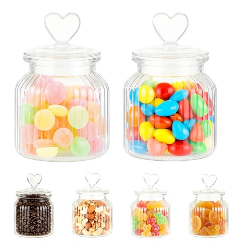 2 Stück Candy Bar Gläser, 650 ml Bonbonglas mit Herzform Versiegeltem Deckel, Vintage Vorratsgläser, Bonbongläser für Hochzeit, Küche, Für Kekse Schokolade Kaffeebohnen Süßigkeiten, luftdicht, klar 2 Stück Candy Bar Gläser, 650 ml Bonbonglas mit Herzform Versiegeltem Deckel, Vintage Vorratsgläser, Bonbongläser für Hochzeit, Küche, Für Kekse Schokolade Kaffeebohnen Süßigkeiten, luftdicht, klar