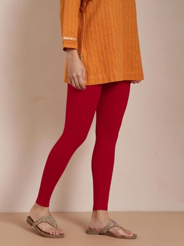 Image of TWIN BIRDS Super Stretchable Cotton Elasthane Fabric Ankle Length Leggings for Women