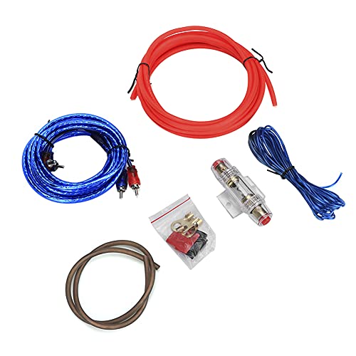 Car 10GA Power Amplifier Cable Kit, Car Audio Cable Subwoofer Cable Replacement Car Speaker Wire Kit Car Subwoofer Cable Kit Zinc Alloy Wire Set Kit for Car Accessories