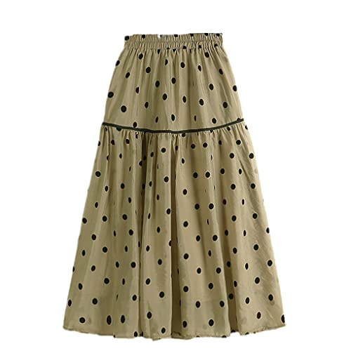 Jupe en tulle à pois kaki pour un look décontracté chic au quotidien