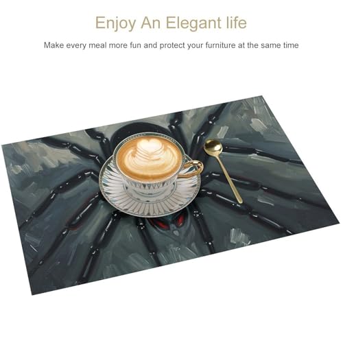 Sets de table effrayants lavables et antidérapants pour buffet - 4