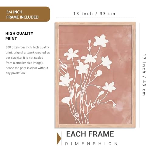 Image of kotart Painting Boho Wall Art Home Decoration Paintings With Frame For Living Room Bed Room Hotel Wall Decor Digital Reprint Set Of 6 (13X17 inch)