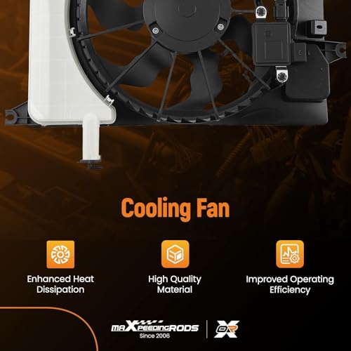 Image of maXpeedingrods Engine Radiator Cooling Fan Assembly for Kia Forte S /EX /LX