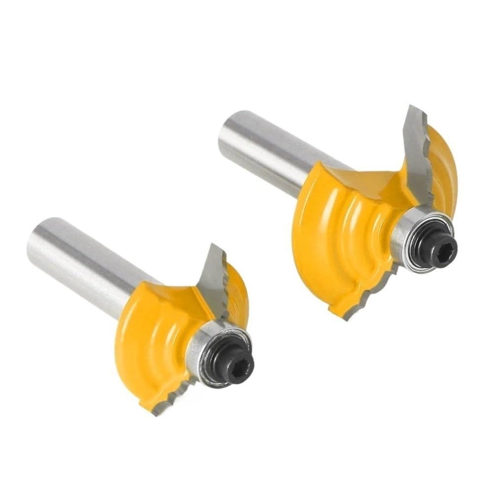 4 Pezzi Set Frese Legno, Codolo Acciaio Carbonio Ø8Mm, Con Cuscinetto | Frese di linea durevoli