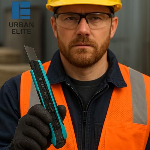 Image of Premium 18mm utility cutter replacement blades for smooth, precise cutting. Compatible with standard snap-off knives for home, office, DIY, and packaging.