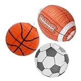 Toddmomy 3stücke Teiliges Sportliche Papierlaternen Für Basketball Fußball Und American Football Hängende Dekoration Für Geburtstagsfeiern Und Sportveranstaltungen Einfache