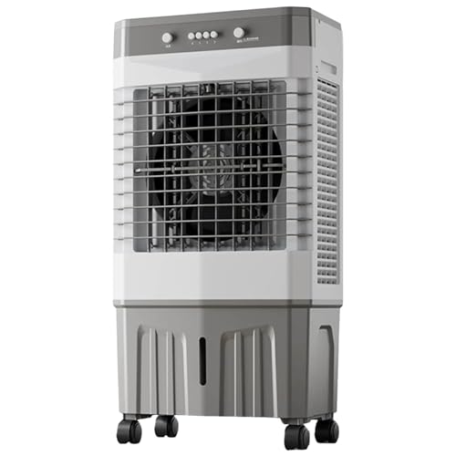 Enfriador evaporativo 3 en 1 con tanque de 20 L, ventilador de refrigeración de 1800 CFM, giro de 120°, funcionamiento silencioso, portátil con ruedas para el hogar y la oficina