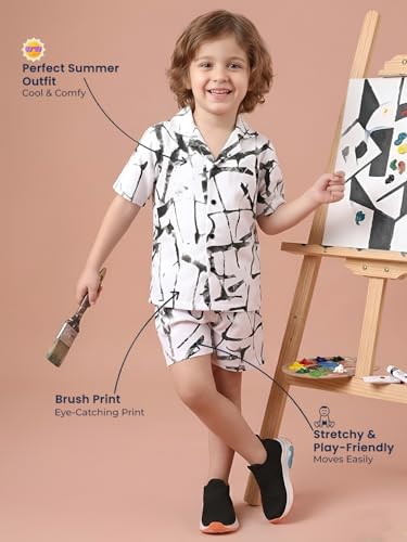 Image of POLKA TOTS Premium Cotton Co-Ord Clothing Set For Boys | Ultra-soft Half Sleeve Shirt & Shorts Combo for Kids Boys | Comfortable Casual - Beach Outfit for Baby Boys & Toddler | Kids Clothes for Boys