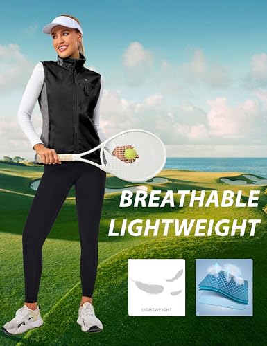 Image of Little Donkey Andy Lightweight Cycling Vest Windproof Sleeveless Jacket for Women Water-Repellent Stretch Vest for Running