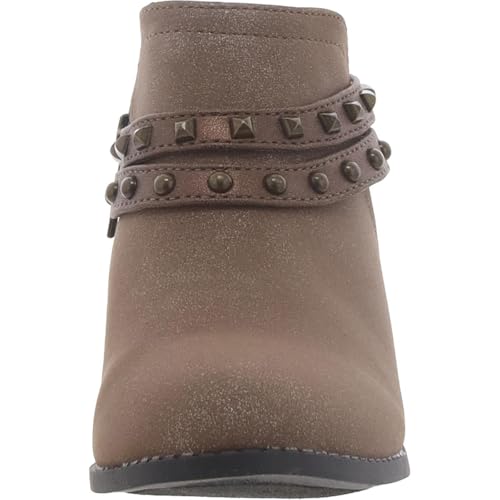 NINA Girls Nicolena Big Kid Block Heel Booties Brown 6 Medium (B,M) Big Kid2