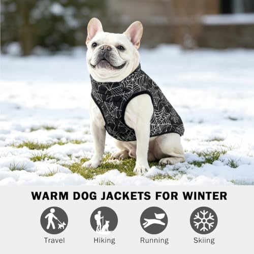 Image of SCENEREAL Halloween Winter Dog Vest Coat with Harness Built in