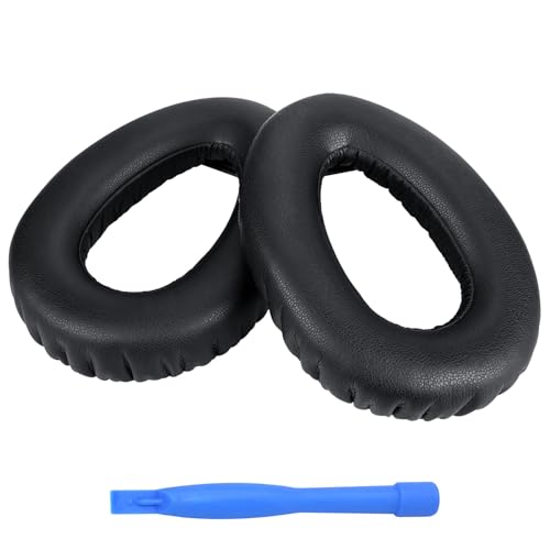 Ear Pads Replacement for Sennheiser PXC480/PXC550/PXC 550-II/MB660 UC/MB 660 MC Headphones by MMOBIEL - Cooling Gel Ear Pad Cushions - Noise Isolation Earpads Replacement – Black (Protein PU)