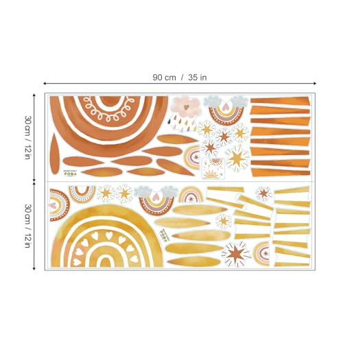 Vinilos decorativos Boho Sun con arcoíris y nubes 90cm x 30cm miniatura 5