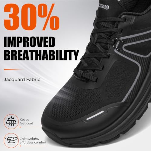 Image of Men's Wide Width Walking Shoes - Wide Toe Box Cushion Sneakers | Male Cross Training Shoes Breathable Mesh Support, Non-Slip Tennis Outsole for Road Running, Gym, Hiking & Daily Foowear