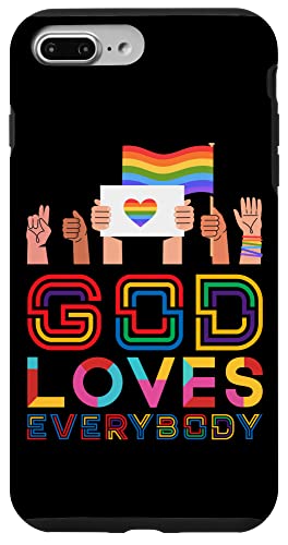 God Loves Everybody Gay Christian ���C���{�[�~�[�� �X�}�z�P�[�X iPhone 7 Plus/8 Plus �p
