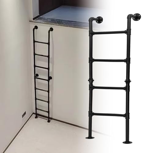 SOKNKSTF Escalera de Tijera de Suelo para Loft, Escalera de Salida de 10 a 3 m para Huecos de Ventanas y sótanos, Escalera de Entrada para Biblioteca, Oficina en casa, Escalera de Escape en Caso de i