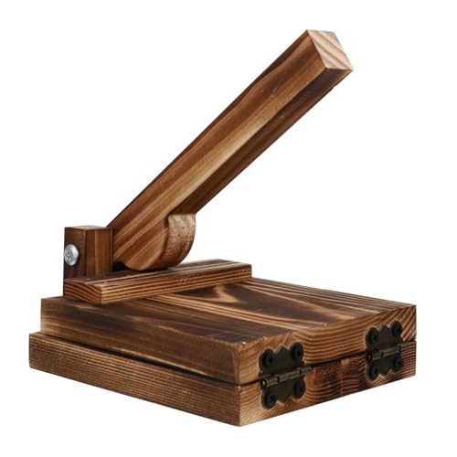 IMIKEYA Wooden Tortilla Press Wood Chapati Maker for Dough Pastry and Dumpling Wrappers