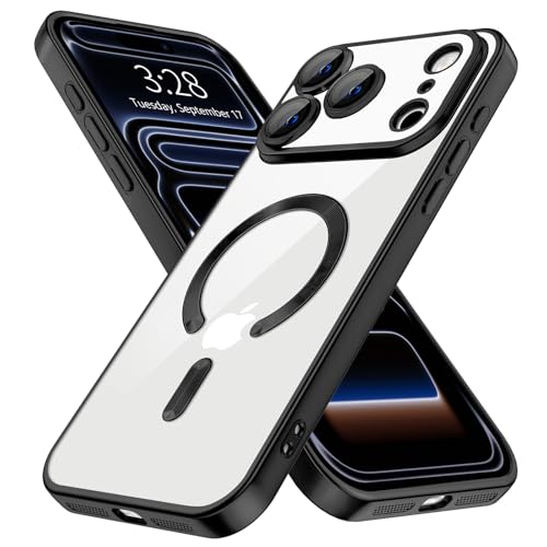 Coque iPhone 17 Pro transparente avec protection appareil photo et aimant MagSafe puissant