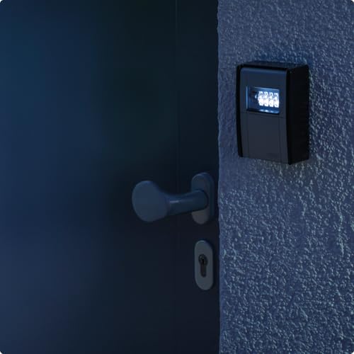Abus Keygarage 787 Big Led - Cassetta Portachiavi Per Montaggio A Parete - Con Cilindri Numerici Illuminati - Per Un Massimo Di 50 Chiavi - Nero-Argento - 5