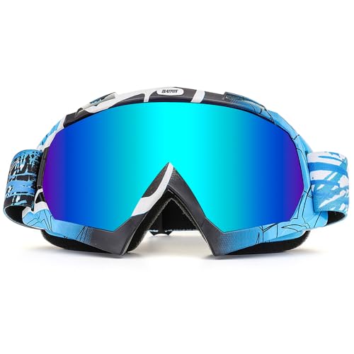 Image of BATFOX Dirt Bike ATV Goggles Motorcycle Gear Riding Motocross Dirtbike 4-Wheeler MX DH Accessories Goggles Glasses for Men Women Youth UV400 Protection Dust-proof Anti-Slip Strap