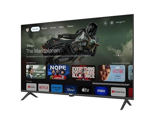 تلفزيون هاير H43K70EF- 43 بوصة FHD - مكبر صوت ستيريو - ميراكاست - صوت دولبي - مستقبل مدمج - تصميم بدون حواف - HDMI - زاوية عرض واسعة