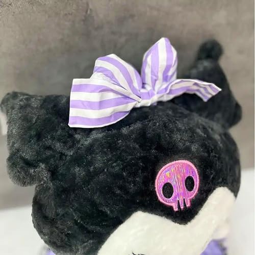 Image of Tickles Cute Anime Doll Soft Stuffed Plush Cartoon Character Toy for Kids Boys & Girls Birthday Gift (Color: Purple & Black Size: 40 cm)