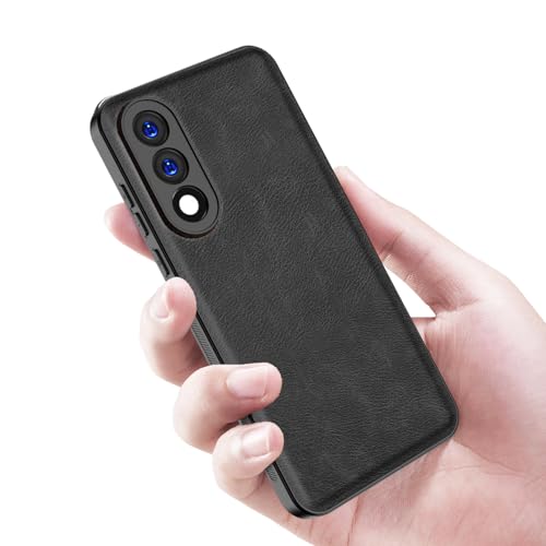 Image of Kapa Tux Leather Back Cover for OnePlus Nord 5 | Slim Shockproof Camera Protection Bumper Case (Black)