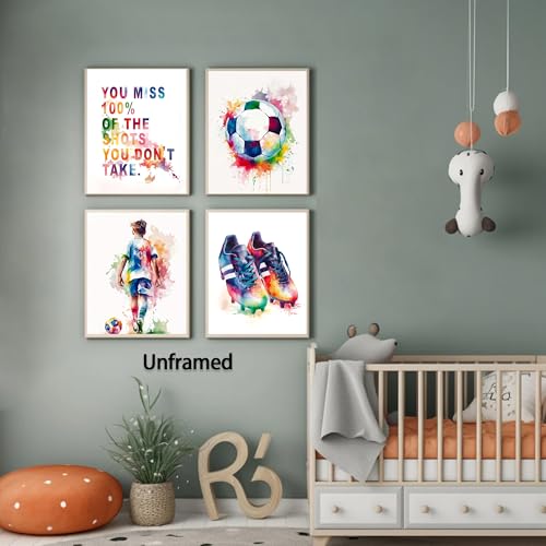 Image of Frimeeme Graffiti Soccer Canvas Wall Art, 8x10 In, Unframed
