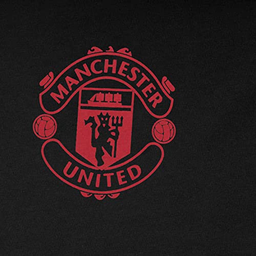 Manchester United Official Mens Loungewear Short Pyjamas Black Crest Medium - Image 5