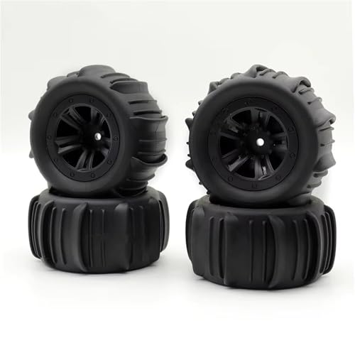 TOQPCZA RC Räder Für SCY 16101 16102 16103 Pro Für MJX Für Hyper Go 14210 16210 1/14 1/16 RC Monster Truck Upgrade 4PCS 85mm 12mm Hex Gummi Reifen Räder(4 Paddle tire)