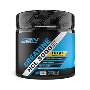 Creatine HCL – 320 capsules – Hooggedoseerd met 3000 mg – Zuivere creatine hydrochloride met hoge absorptie – Hoge…