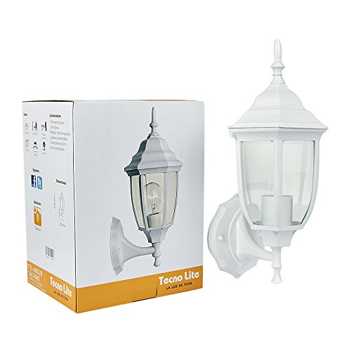 El Mejor Listado de Lamparas de farol . 45 Tecnolite Farol de Muro, color Blanco FTL-6002/B