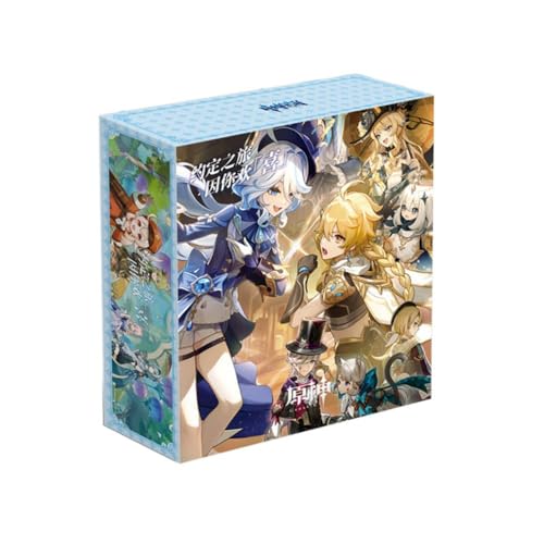 MayDee Genshin Game Sammler Geschenk Box DIY Character Stand Anime Glückspackung Genshin Badge Postkarten Poster Lesezeichen Für Fan-Sammlerstücke