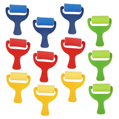 DOITOOL 12Pcs Sponge Brushes for DIY Painting Craft Rollers for Washable and Reusable Painting Tools for Art Classes Home Use and Creative Projects