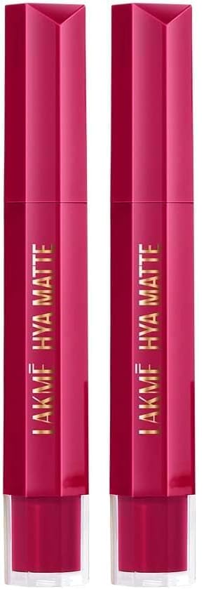 Image of LAKME 9to5 Hya Matte Lip Liquid + Hyaluronic Acid Payday Pink 5.3ml (Pack of 2)