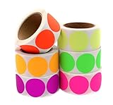 ChromaLabel 2 Inch Fluorescent Color Code Label Kit, 6 Rolls of Assorted Colors, 3000 Stickers per Variety Kit