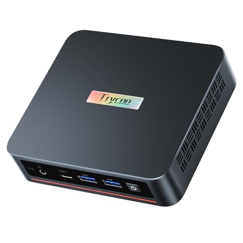 Image of Trycoo WI6 Mini PC Computer Alder Lake N95(Up to 3.4GHz), 8GB DDR4 256GB SSD, Desktop Mini Computer 4K Triple Display, Type-C, Dual HDMI, RJ45 LAN Ethernet, WiFi5, BT4.2 for Office, Home, Business