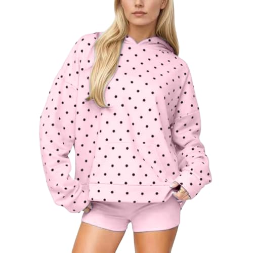 Polka Dot Sweatshirt Women Oversized Crewneck Sweatshirt Y2K Fall Hoodies - image 1
