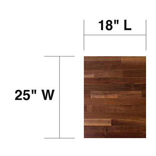 John Boos WALKCT-BL1825-O Blended Walnut Counter Top with Oil Finish, 1.5
