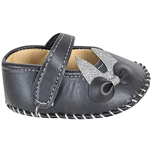 Image of Neska Moda Baby Girls Synthetic Leather Hook & Loop Loafer Booties /Shoes For 6 To 12 Months -BT908