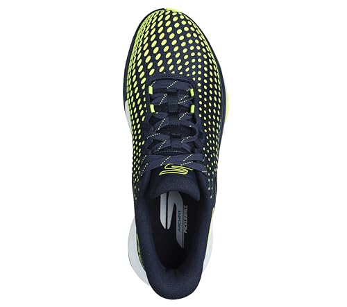 SKECHERS Men's Viper Court Elite, Navy/Yellow, 10.54