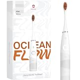 Oclean Elektrische Zahnbürste Flow Gift Set, 180 Tage Akkulaufzeit Sonic Electric Toothbrush mit Reiseetui und 6 Bürstenköpfen, 5 Modi Schallzahnbürste mit IPX7 Wasserdicht, Weiß