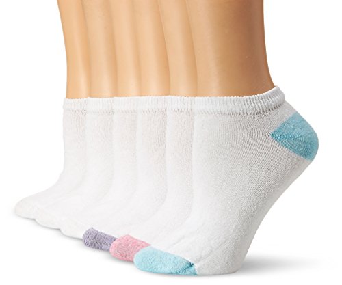 Fruit of the Loom Women's Plus Comfort Arch Support No Show 6 Pack, WMF16, Shoe Size 8-12/Sock Size 10-12
