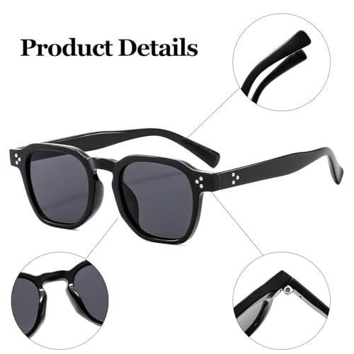 LJCZKA Small Polygon Sunglasses for Men and Women Retro Square Sunglasses Vintage Shades UV400 Protection4