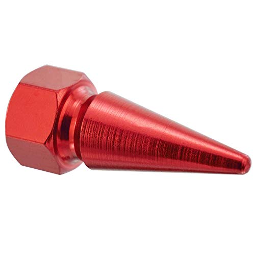 Abfer Air Tire Valve Caps Stem Cover Car Decorative Accessories Unique Shape Fit Vehicle Bike SUV Trucks Bicycle Motorcycles,Red