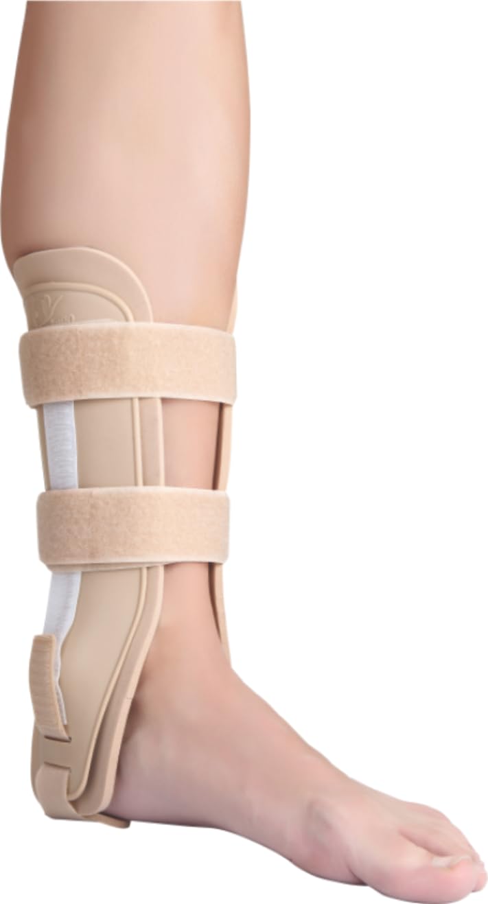 Flamingo Stirrup Ankle Brace for Ankle Pain Relief | Ankle Support Compression Brace for Ankle Injuries, Foot Care, Sprains | Beige | Universal