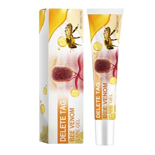 Crema Reparadora de Veneno de Abeja,Veneno de Abeja para Verrugas,Eliminación Rápida Y Segura de Etiquetas Y Lunares,Quita Verrugas Cuerpo Todo Tipo Piel,Eliminación De Manchas De La Piel,20G